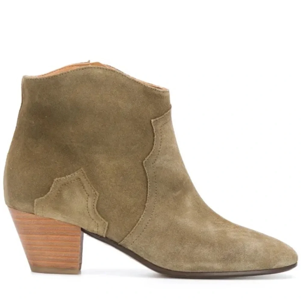 ISABEL MARANT Étoile The Dicker Suede Ankle Boots in Size 36